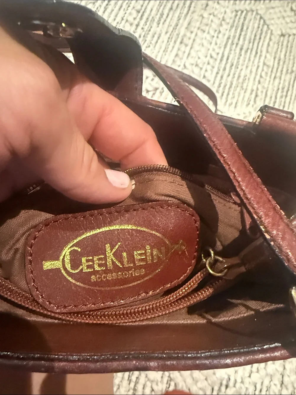Woven Crossbody Bag in Deep Wine Red
